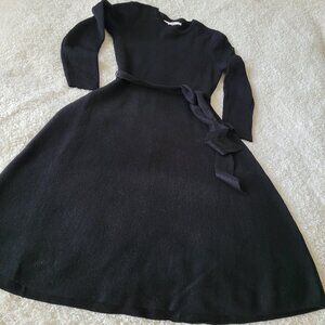 Stitchdrop black small a-line sweater dress
